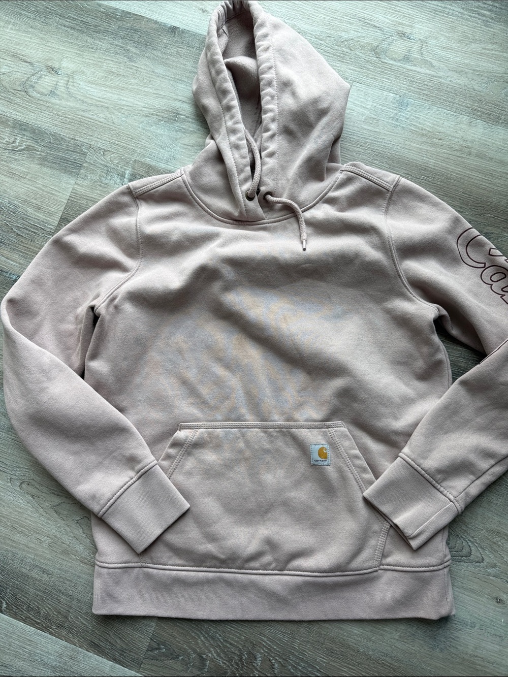 Carhartt Pullover Hoodie in Pale Blush sz m RAIN DEFENDER